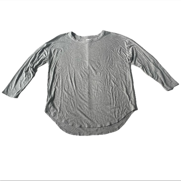 Lou & Grey Tops - Loft Lou & Grey Long Sleeve Ribbed Tunic Top Womens XL Relaxed Fit Gray Layering